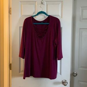 Torrid size 3 plum blouse